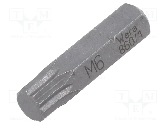 WERA Punta de destornillador spline (12 ángulos) XZN M6 1/4 pulgada WERA Punta de destornillador spline (12 ángulos) XZN M6 1/4 pulgada