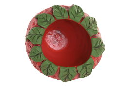 DKD Home Decor Jarrón Tropical Rojo Verde Cemento 17 x 21 x 17 cm (4 Unidades)