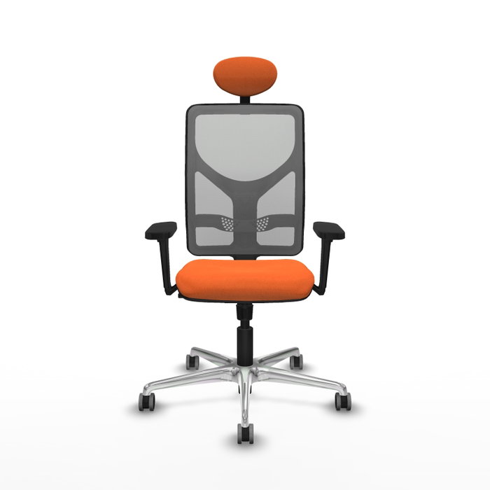 PIQUERAS Y CRESPO Silla de oficina Motilla Naranja y Gris con mecanismo Sincro PIQUERAS Y CRESPO Silla de oficina Motilla Naranja y Gris con mecanismo Sincro