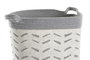 DKD Home Decor Set de 3 Cestas de Algodón Gris y Blanco