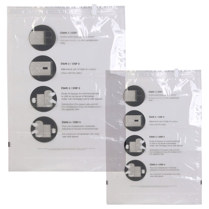 Jet Lag Juego de 2 Bolsas Vacío Maletas Reutilizables para Viaje S/L 35x50cm 40x60cm Jet Lag Juego de 2 Bolsas Vacío Maletas Reutilizables para Viaje S/L 35x50cm 40x60cm