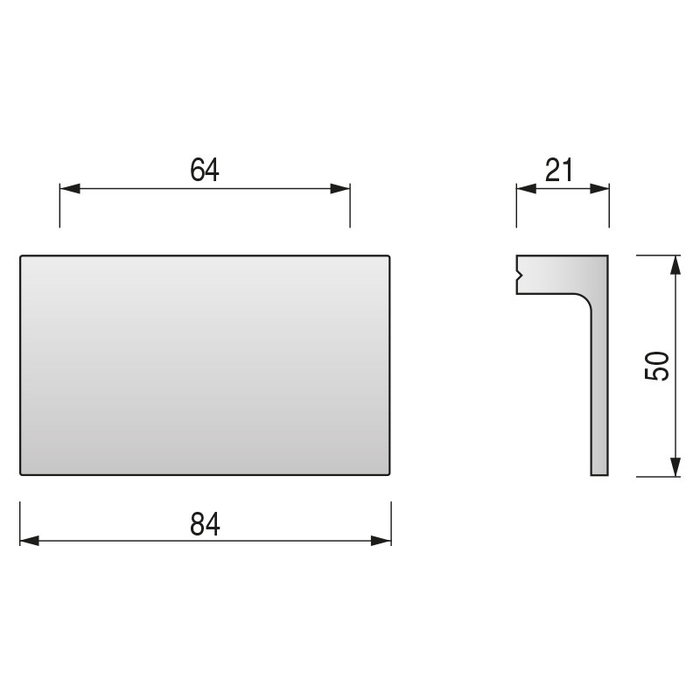 HERRAJES ALK Tirador Extra Longo Cromo Elegir Distancia Entre Centros Distancia 64