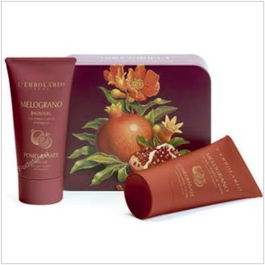 L'Erbolario Melograno Preciosos Instantes Gel de Baño 75ml + Crema Corporal 75ml Edición Limitada Caja Hojalata