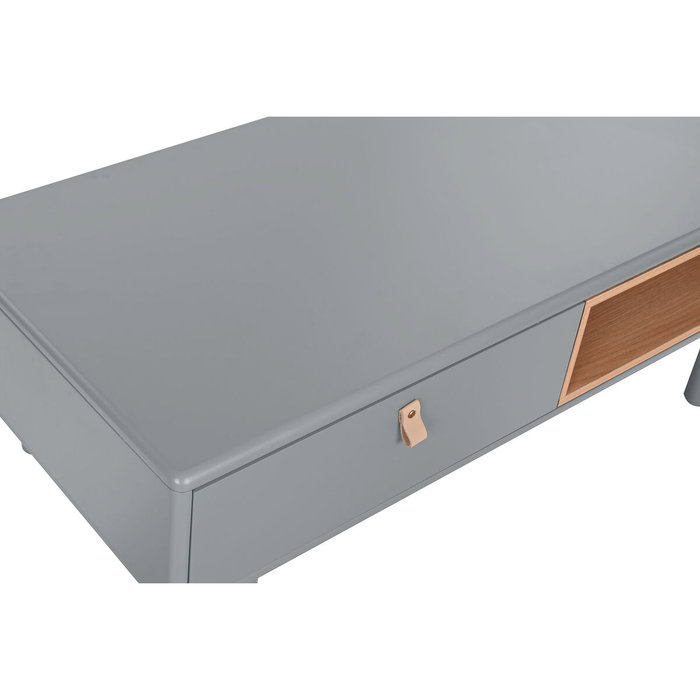 DKD Home Decor Mesa de Centro MDF PU Gris 120x60x40