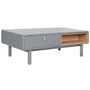 DKD Home Decor Mesa de Centro MDF PU Gris 120x60x40