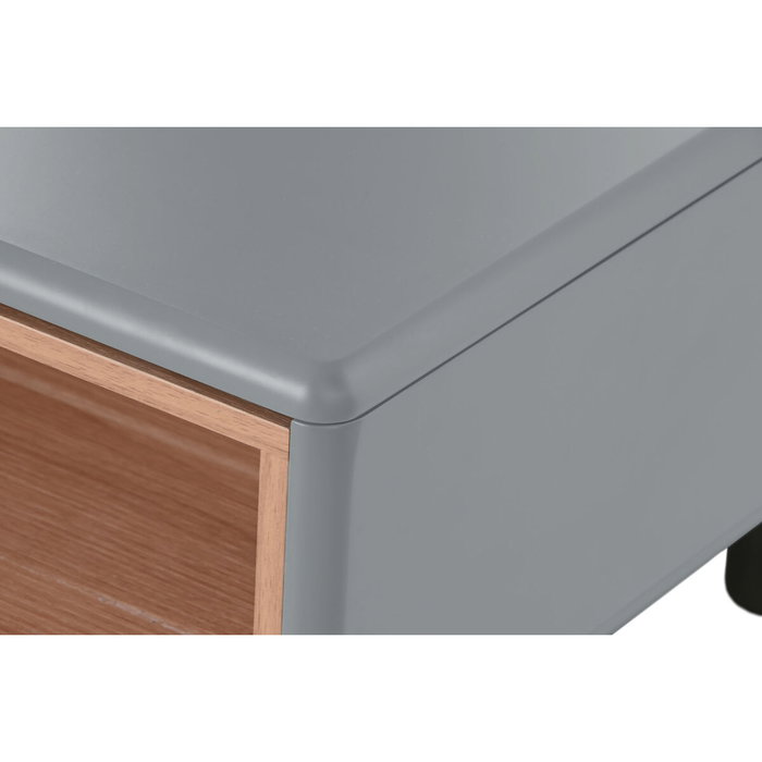 DKD Home Decor Mesa de Centro MDF PU Gris 120x60x40
