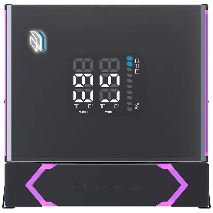 Einarex EXAC-GL-300-R-B Glide G300 Refrigerador para CPU con 2 Ventiladores 120mm RGB Negro - Compatible con Intel LGA y AMD AM4/AM5
