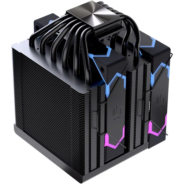 Einarex EXAC-GL-300-R-B Glide G300 Refrigerador para CPU con 2 Ventiladores 120mm RGB Negro - Compatible con Intel LGA y AMD AM4/AM5