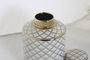 DKD Home Decor Jarrón de Porcelana Dorado Colección SCRAT