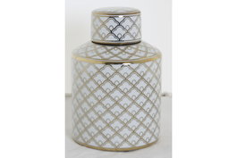 DKD Home Decor Jarrón de Porcelana Dorado Colección SCRAT