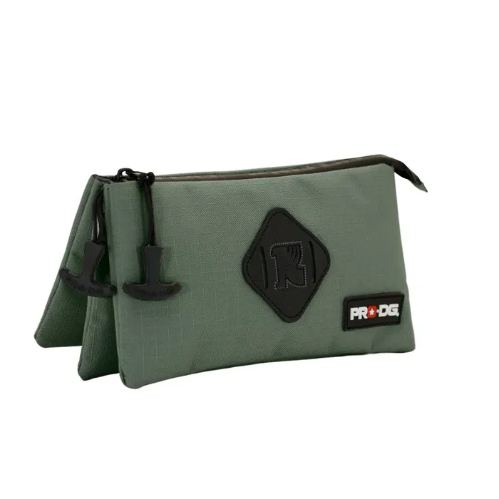 Pro-Dg SMART Estuche Portatodo Triple Verde Militar Repelente a Líquidos 11 x 23 x 7 cm