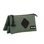 Pro-Dg SMART Estuche Portatodo Triple Verde Militar Repelente a Líquidos 11 x 23 x 7 cm