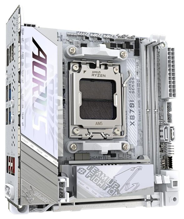 Gigabyte X870I AORUS PRO ICE, Mini-ITX, AMD X870, DDR5, Blanco