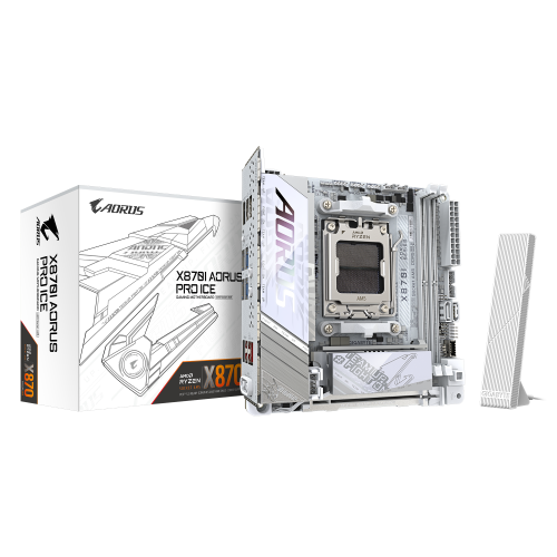 Gigabyte X870I AORUS PRO ICE, Mini-ITX, AMD X870, DDR5, Blanco