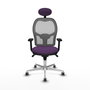 PIQUERAS Y CRESPO Silla de oficina Jorquera con mecanismo Sincro, morado y gris