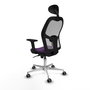 PIQUERAS Y CRESPO Silla de oficina Jorquera con mecanismo Sincro, morado y gris