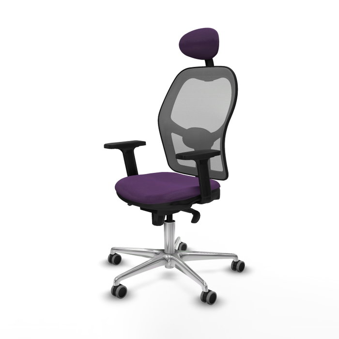 PIQUERAS Y CRESPO Silla de oficina Jorquera con mecanismo Sincro, morado y gris