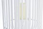 DKD Home Decor Portavelas Blanco 28 x 47 x 28 cm Bambú y Cristal