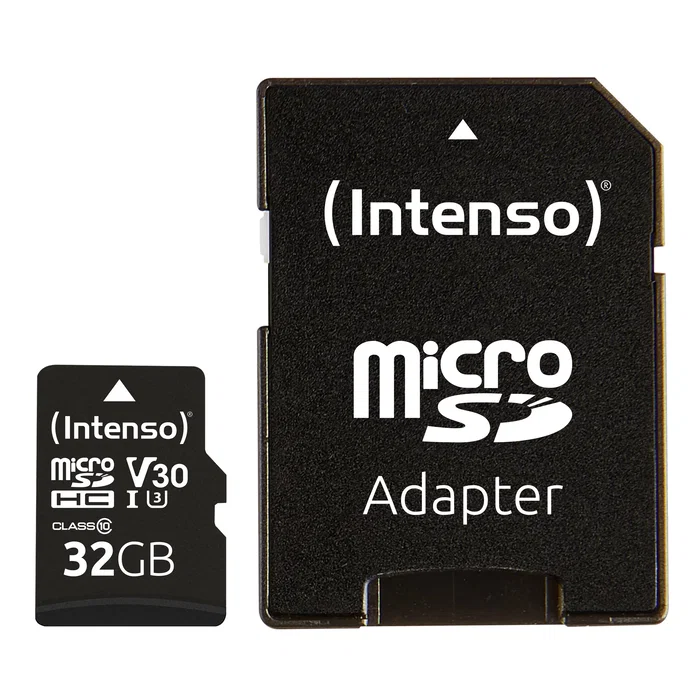 Intenso 3433480 Tarjeta de Memoria MicroSDHC 32 GB, Clase 10, UHS-I U3 V30, Lectura 100 MB/s, Escritura 45 MB/s, Resistente