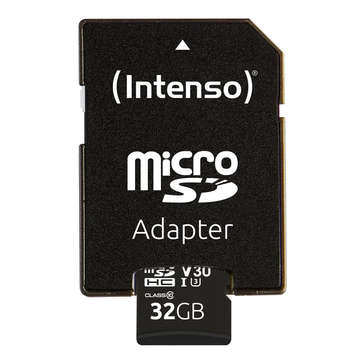 Intenso 3433480 Tarjeta de Memoria MicroSDHC 32 GB, Clase 10, UHS-I U3 V30, Lectura 100 MB/s, Escritura 45 MB/s, Resistente