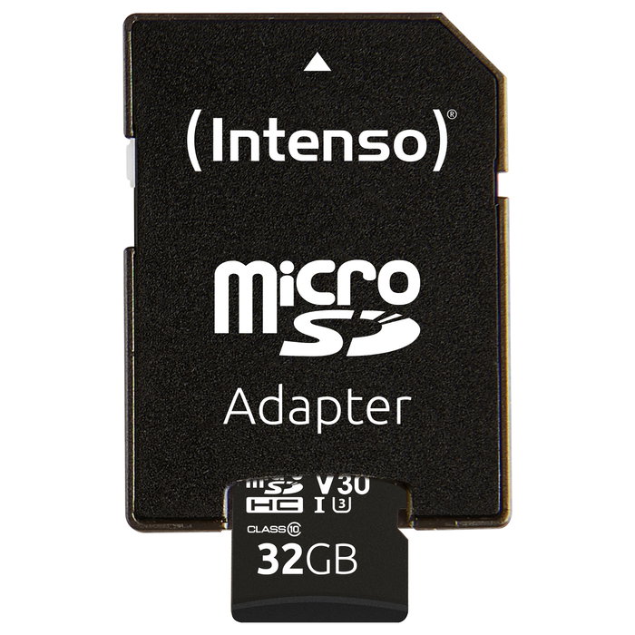 Intenso Micro SDHC 32GB Profesional V30 con Adaptador SD