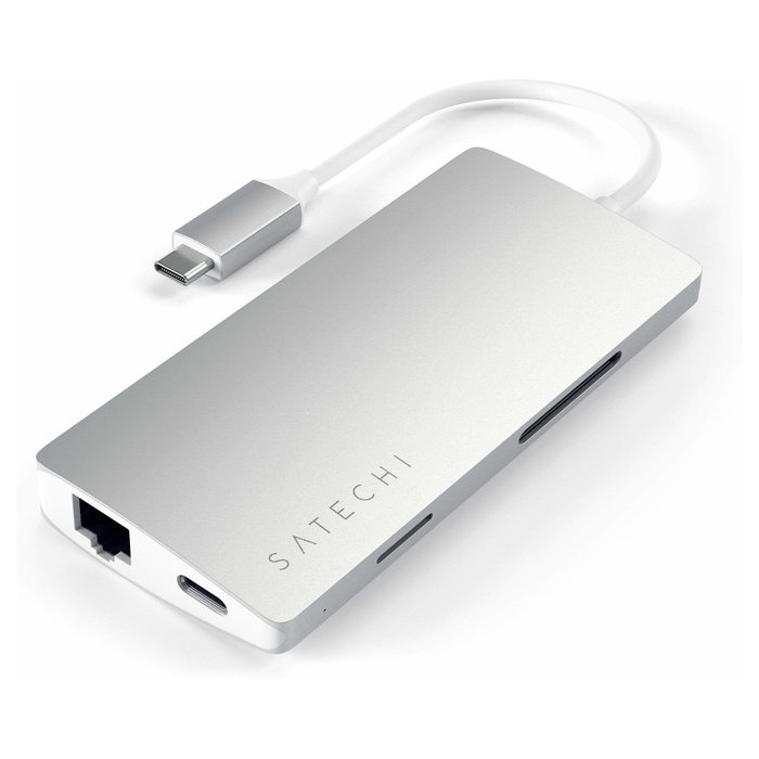 Satechi USB-C V2 Multi-Port Hub 8 en 1, Silber, ST-TCMA2S