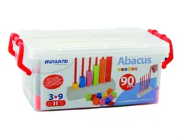 Miniland Abacus Multibase Juego de Cuentas Educativo con 90 Piezas para Niños