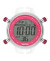 Watxandco RWA1125 Reloj Digital para Mujer con Caja Transparente y Esfera Rosa