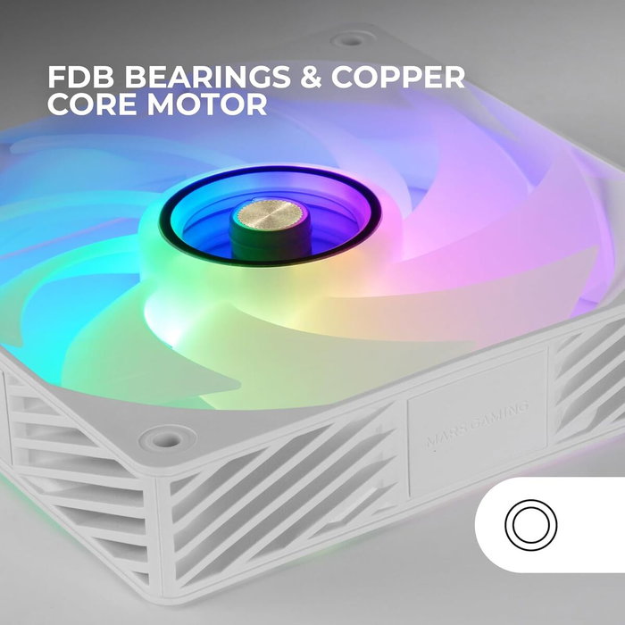 Mars Gaming Kit 4 Ventiladores MF-SI4KIT ARGB Infinity Blanco
