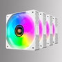 Mars Gaming Kit 4 Ventiladores MF-SI4KIT ARGB Infinity Blanco