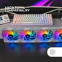 Mars Gaming Kit 4 Ventiladores MF-SI4KIT ARGB Infinity Blanco