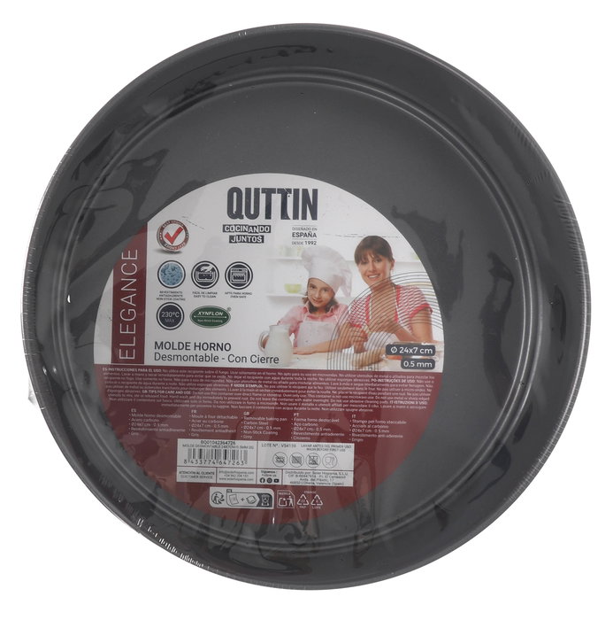 Quttin Molde Desmontable 24 cm x 7 cm, Grosor 0.5 mm (12 Unidades)