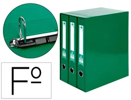 Liderpapel Módulo 3 Archivador Folio de 2 Anillas Mixtas 40mm Verde