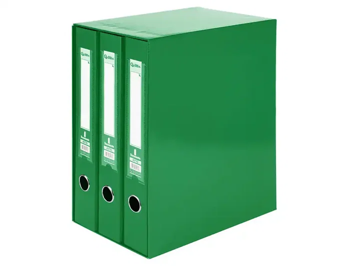 Liderpapel Módulo 3 Archivador Folio de 2 Anillas Mixtas 40mm Verde