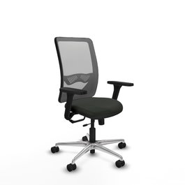 PIQUERAS Y CRESPO Silla de oficina Zulema con mecanismo Sincro/Traslack, Brazos 3D y malla Gris