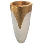 Macetero Moderno DKD Home Decor Blanco Dorado 40 x 105 x 40 cm
