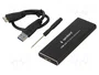 GEMBIRD Carcasa de disco M.2 USB 3.0 de aluminio negro