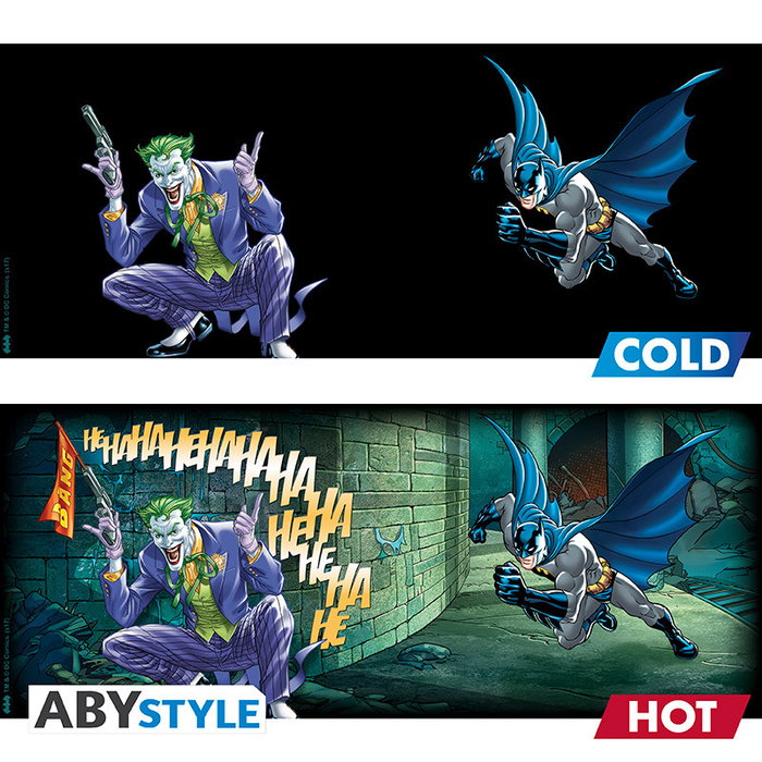 Abystyle Taza Térmica DC Comics Batman & Joker Efecto Cambia con Calor 460 ml Cerámica