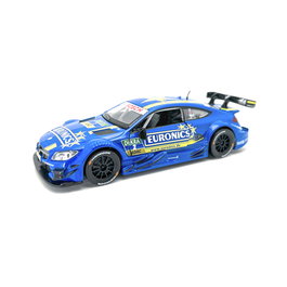 Deqube Mercedes-AMG C 63 DTM Coche a Escala 1:32 Pullback Azul D00398 - Juguete de Metal Die-Cast para Colección