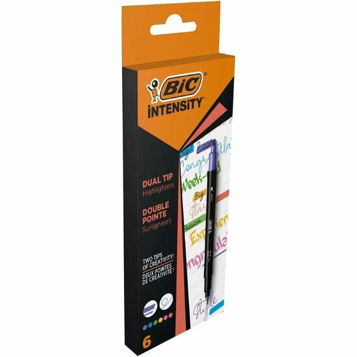 Bic Intensity Dual Tip Pack de 6 Rotuladores de Colores Surtidos Bic Intensity Dual Tip Pack de 6 Rotuladores de Colores Surtidos