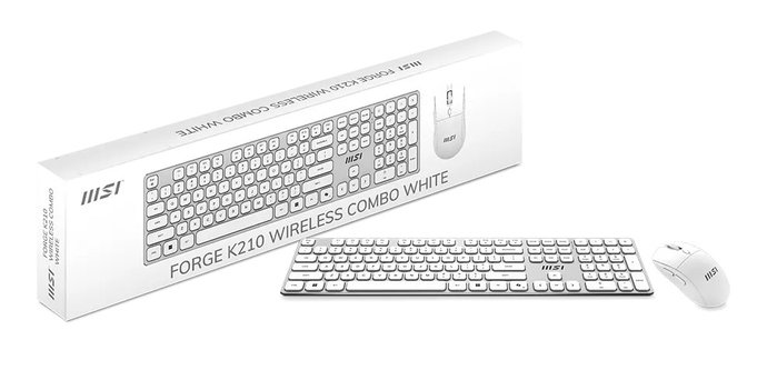 MSI Forge K210 Combo White US Blanco USB/Inalámbrico