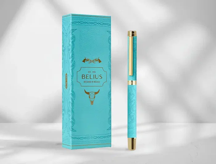 Belius Roller Wild West Turquesa Dorado Tinta Negra Caja de Diseño