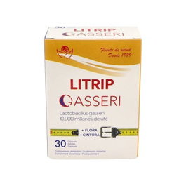 BIOSERUM Litrip Gasseri 30 Capsulas - Suplemento Probiótico Lactobacillus Gasseri 335 mg, 10(10) UFC/Cápsula - Digestión y Control de Peso