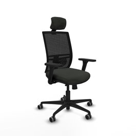 PIQUERAS Y CRESPO Silla de oficina Yunquera con mecanismo Sincro/Traslack y brazos 3D