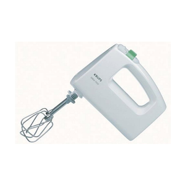 Krups F60814 3 Mix 7000 - Batidora de Mano de 500W, Color Blanco, con Gancho Amasador y Batidor Krups F60814 3 Mix 7000 - Batidora de Mano de 500W, Color Blanco, con Gancho Amasador y Batidor