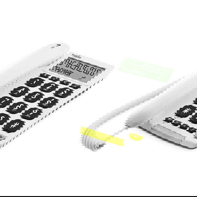 Doro PhoneEasy 312cs - Teléfono Analógico con Altavoz, Identificador de Llamadas, Agenda 30 Números, Pantalla LCD, Color Blanco