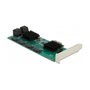 DeLOCK Tarjeta de expansión SATA de 8 puertos PCIe x1 Perfil bajo 90072