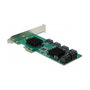 DeLOCK Tarjeta de expansión SATA de 8 puertos PCIe x1 Perfil bajo 90072