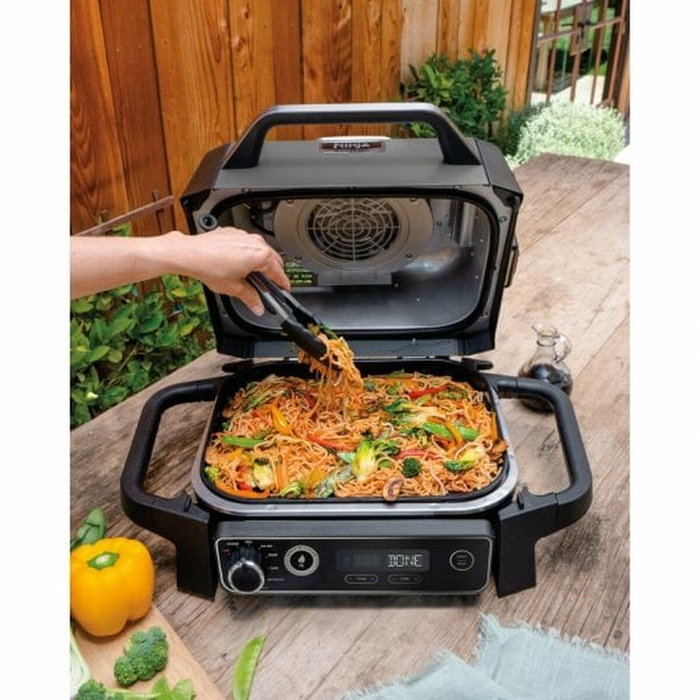 Ninja Woodfire OG701EU Barbacoa Eléctrica con Ahumador y Freidora de Aire