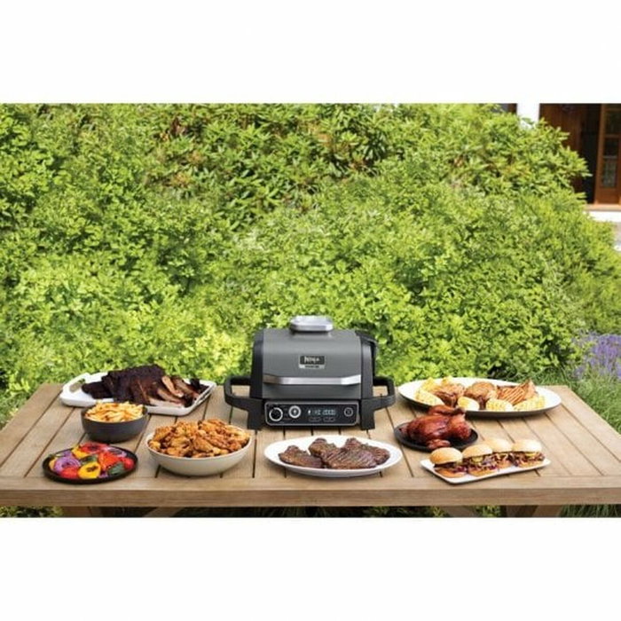 Ninja Woodfire OG701EU Barbacoa Eléctrica con Ahumador y Freidora de Aire